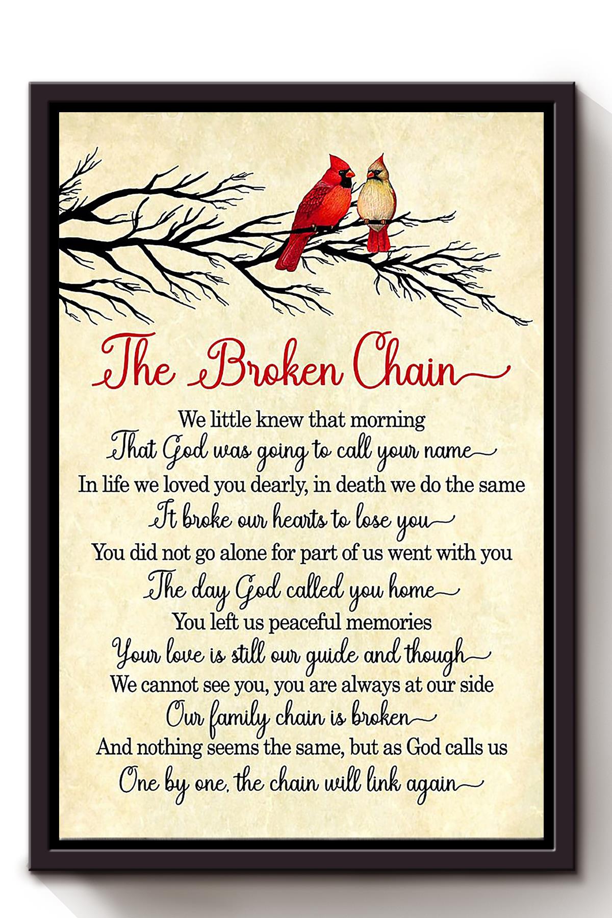 The Broken Chain Quote Wall Art For Family Christian Home Decor Framed Matte Canvas