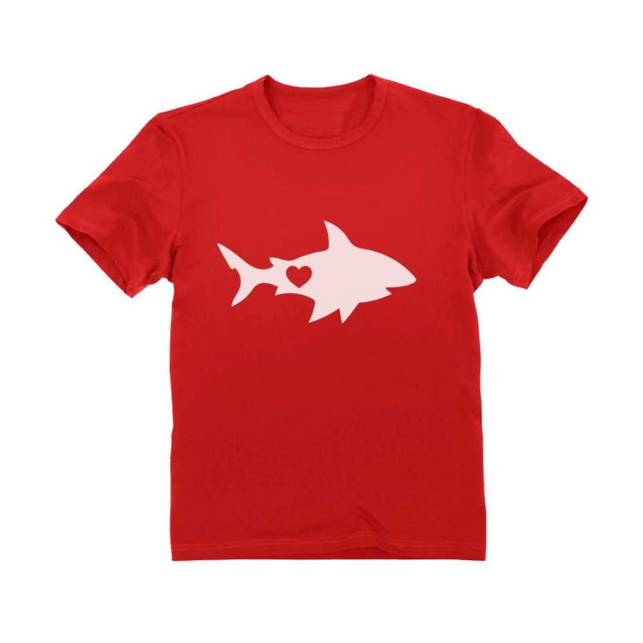 Valentine’s Day Shark with a Heart Toddler Kids T-Shirt