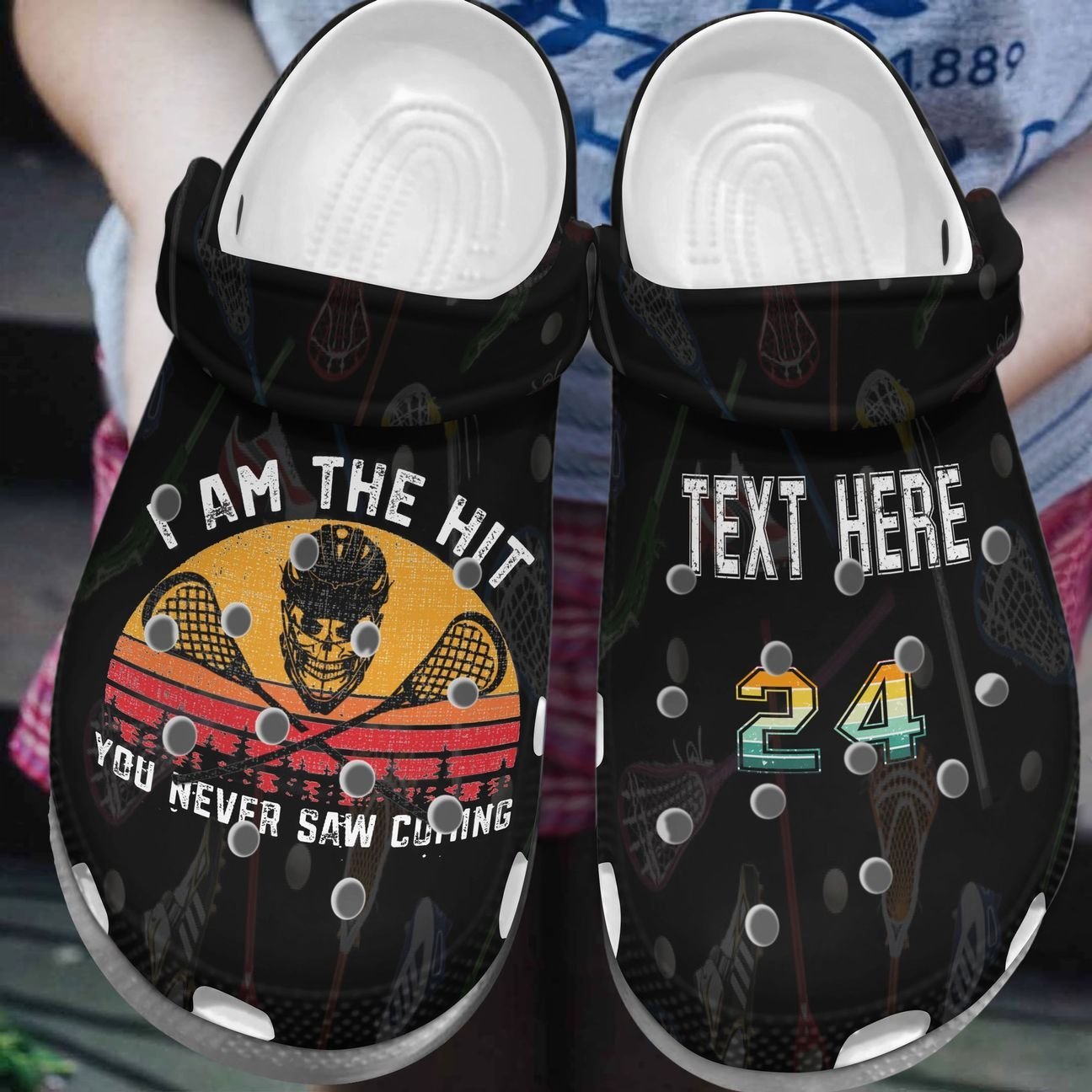 Lacrosse Personalized Clog, Custom Name, Text, Color, Number Fashion Style For Women, Men, Kid, Print 3D I Am The Hit You Never Saw Coming