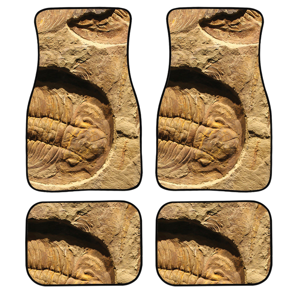 Trilobite Fossil Print Front And Back Car Floor Mats, Front Car Mat