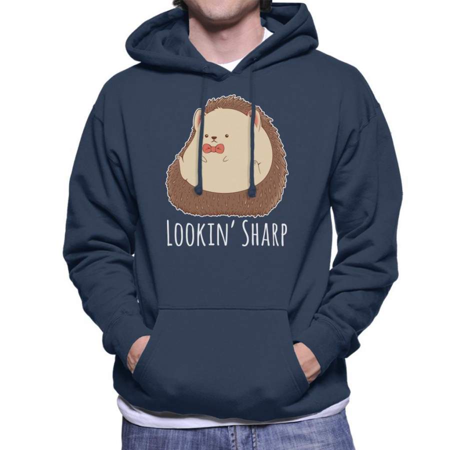 Hedgehog Looking Sharp Men’s Hooded Sweatshirt