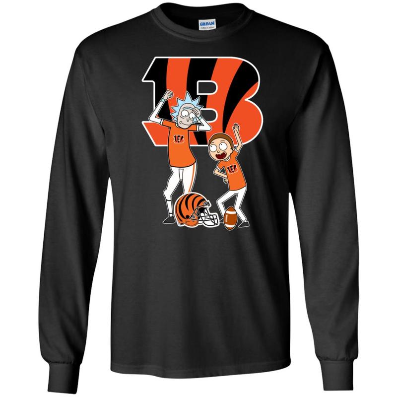 Rick And Morty Cincinnati Bengals Happy Winner Long Sleeve Tee