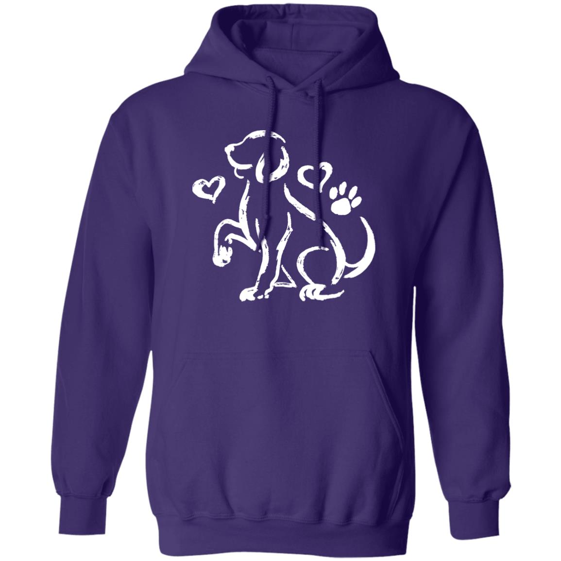 Puppy Love Sketch Purple Pullover Hoodie  Deal Up To 25% Off!