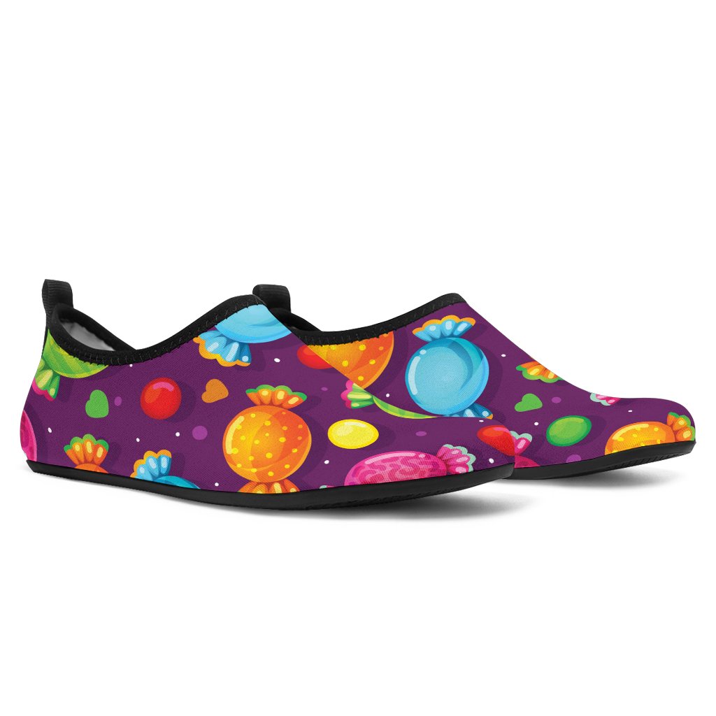 Candy Pattern Print Design Ca05 Aqua Water Shoes