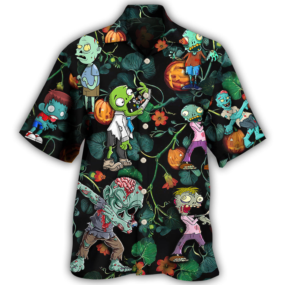 Halloween Zombie Tropical Pumpkin Scary Hawaii Shirt Ha77050