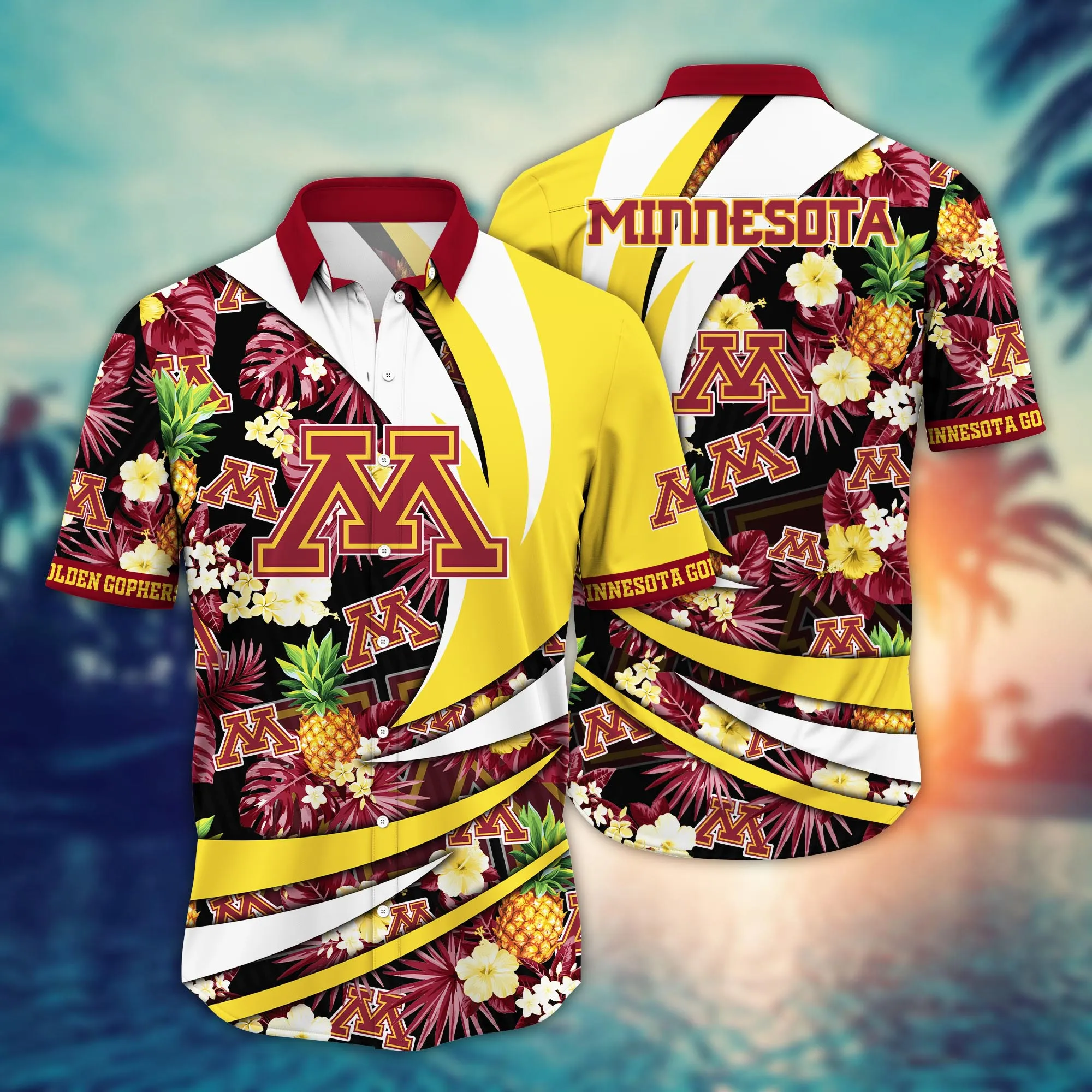 Minnesota Golden Gophers NCCA Hawaiian Shirt Vacation Time Aloha Shirt