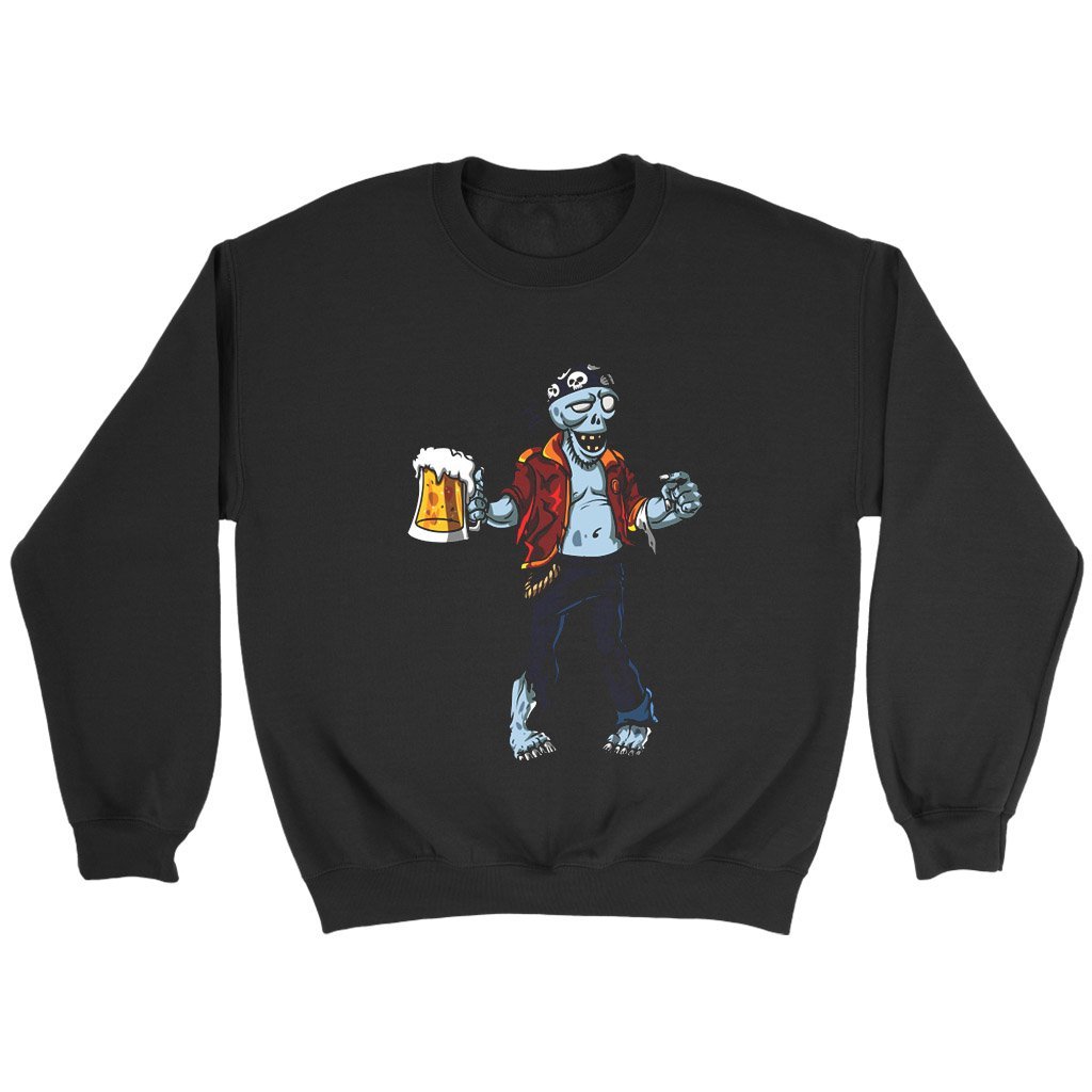 Zombie Pirate Beer Drinking Halloween Party Sweatshirt