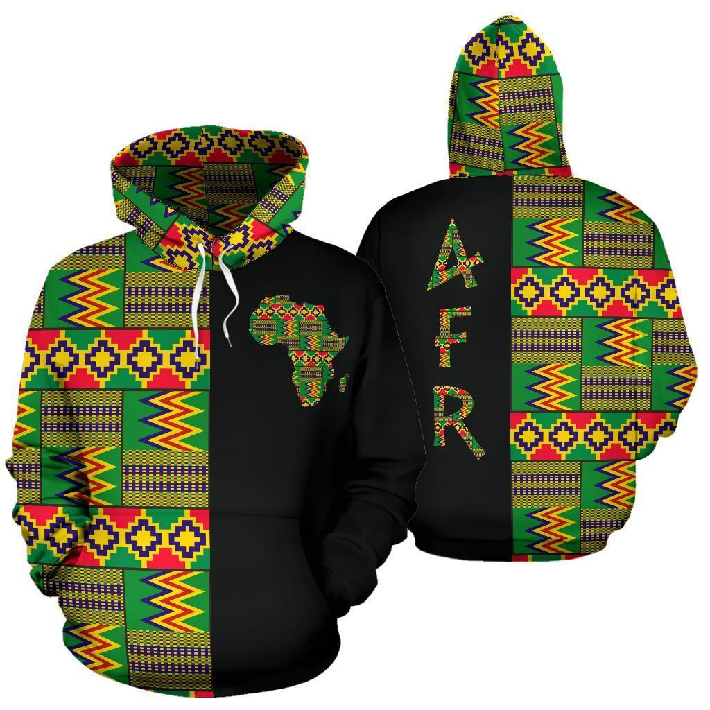 Greek Life Hoodie – Kente Cloth – Reggae Golden The Half