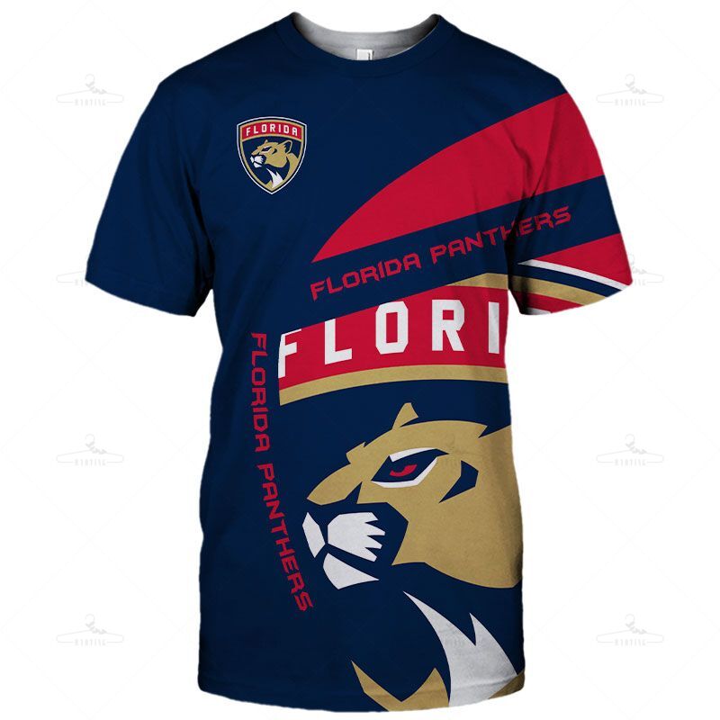 Florida Panthers T-Shirt 3D Cute Short Sleeve Gift S