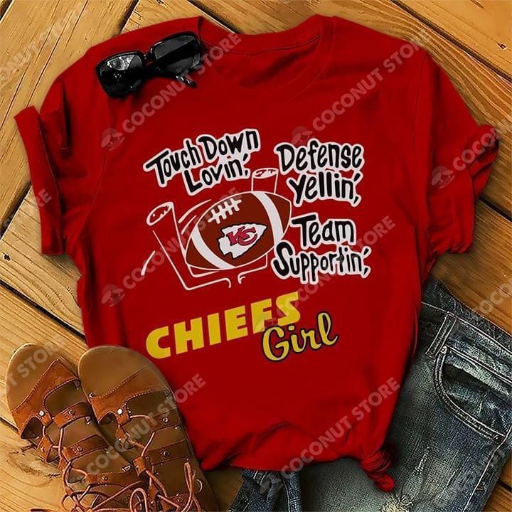 Touch Down Lovin Defense Yellin Team Supportin Kansas City Chiefs Girl