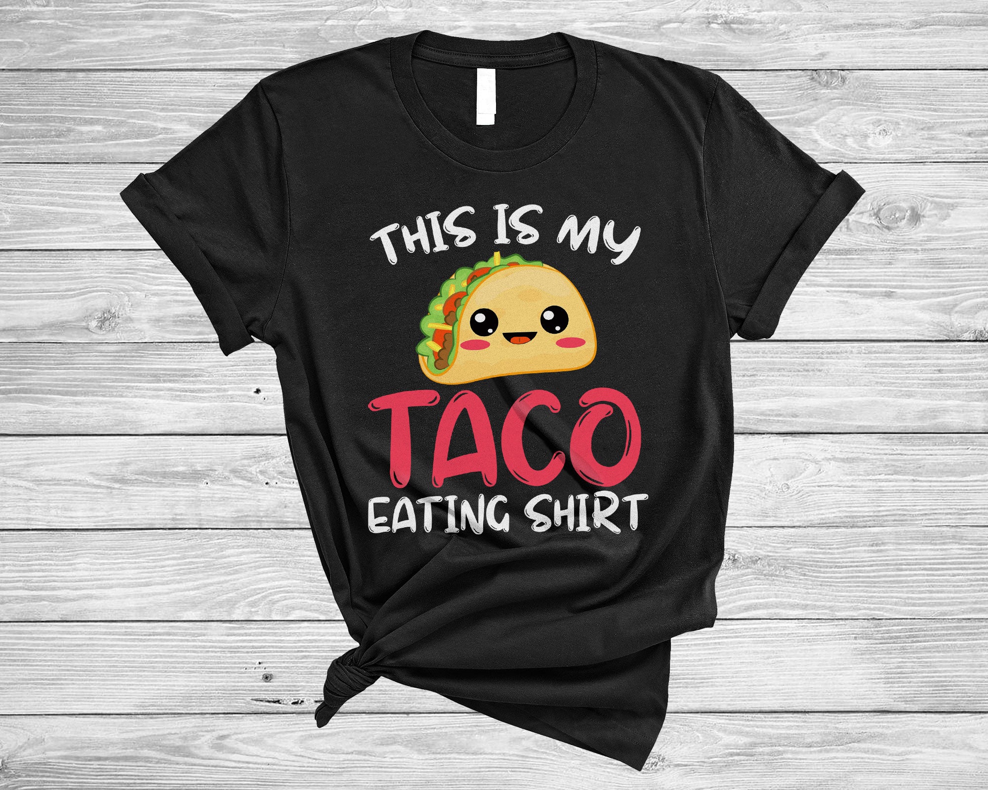 This Is My Taco Eating Shirt Cute Taco Foodie Kawaii Mexican Food Lover Gifts T-Shirt