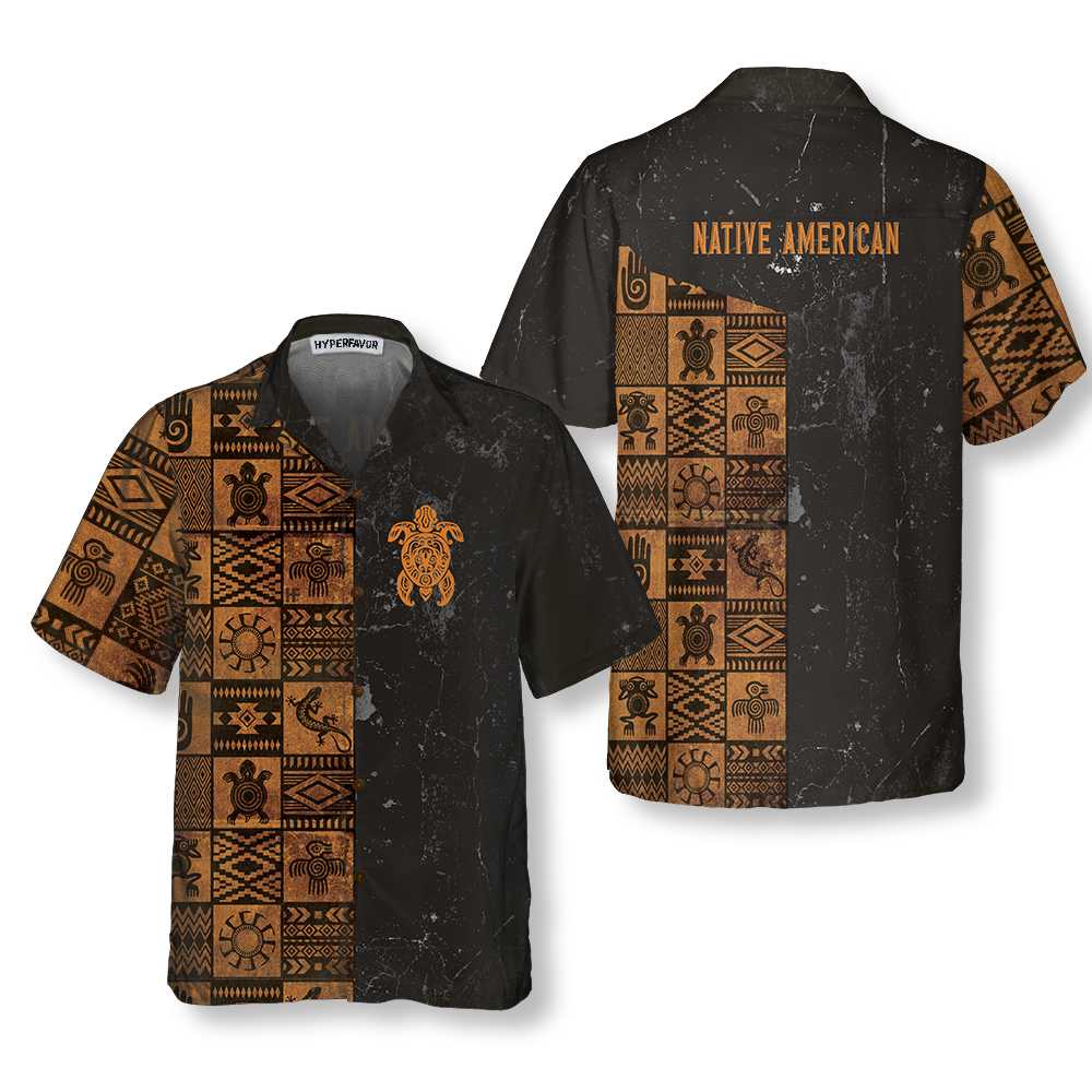 Native American Aztec Ethnic Hawaii Indian Ethinic Pattern Shirt Ha76106