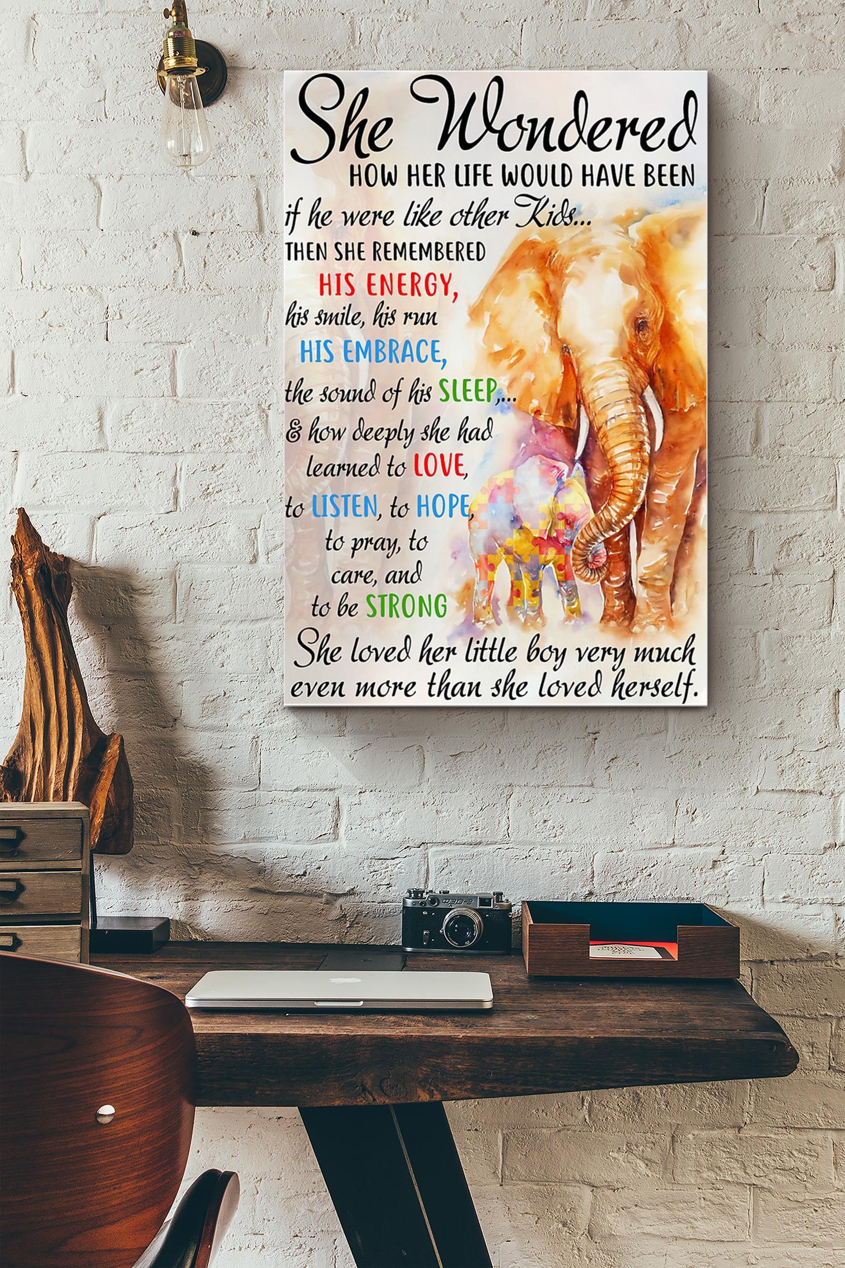 Mother Elephant Loves Her Little Boy More Than She Loved Herself Puzzer Colorful Poster