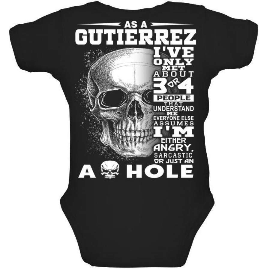 Gutierrez Quote Skull Shirt Baby Onesie