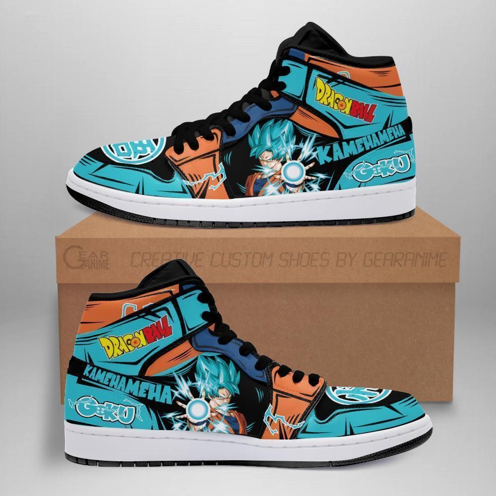 Goku Blue Sneakers Kamehameha Custom Dragon Ball Anime Shoes