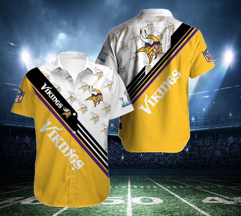 Minnesota Vikings Nfl Hawaiian Summer Shirt, Minnesota Vikings Summer Shirt, Minnesota Vikings Nfl Fan Hawaiian Shirt Short