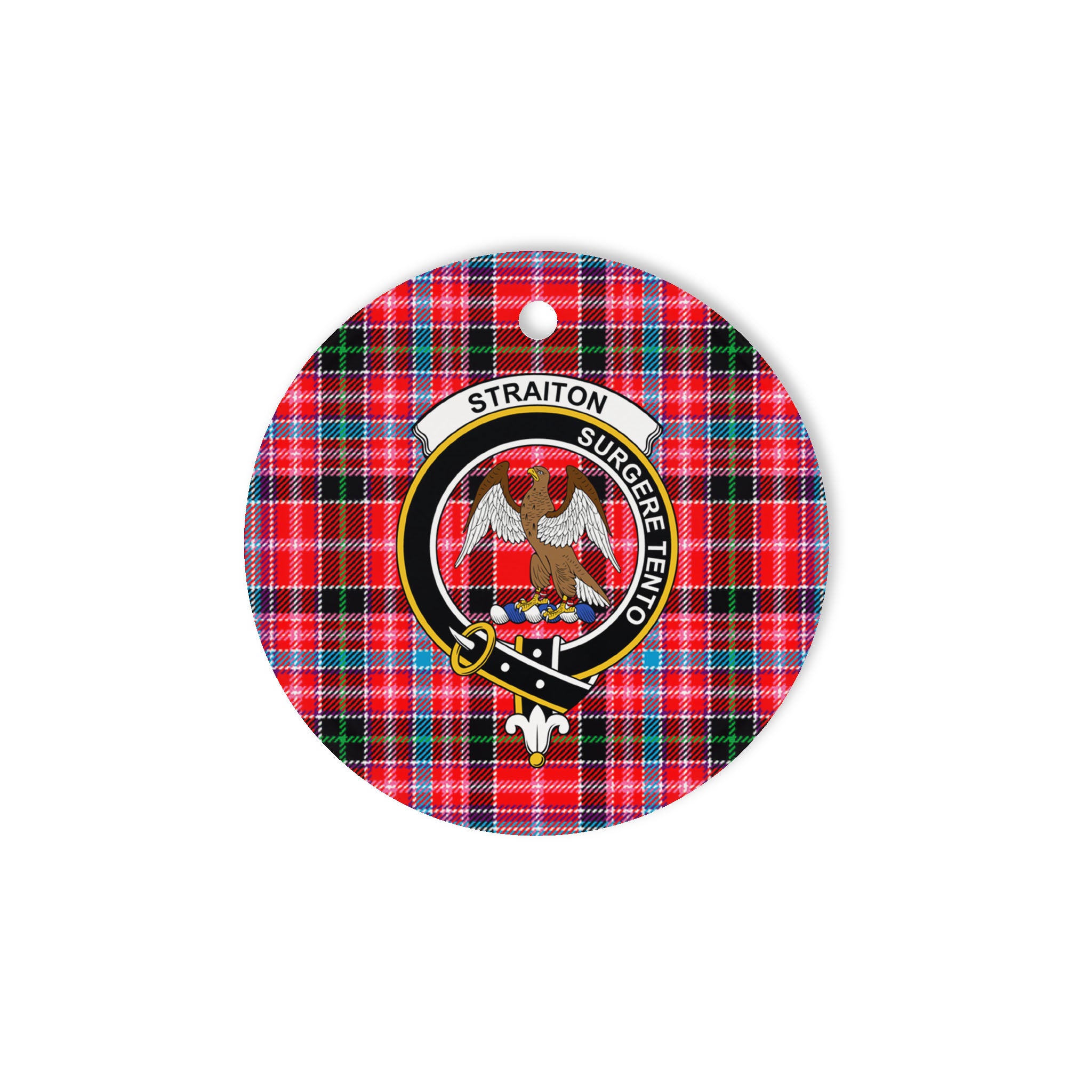 Straiton Scottish Clan Plaid Ornament Gift. Christmas Tree Ornament Straiton Clan Tartan Ornament Great Christmas Ornaments Gift