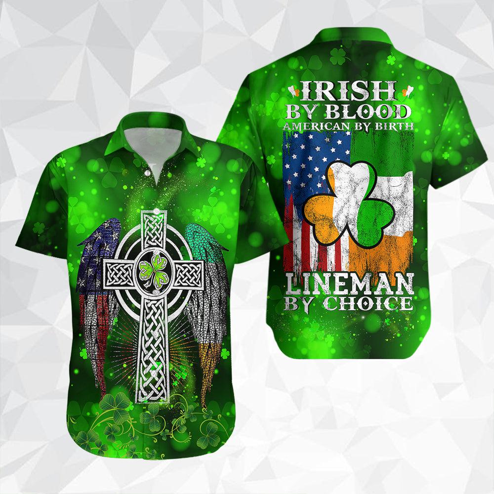 Irish Lineman St Patricks Day Hawaii Shirt For Men Women Ha15997