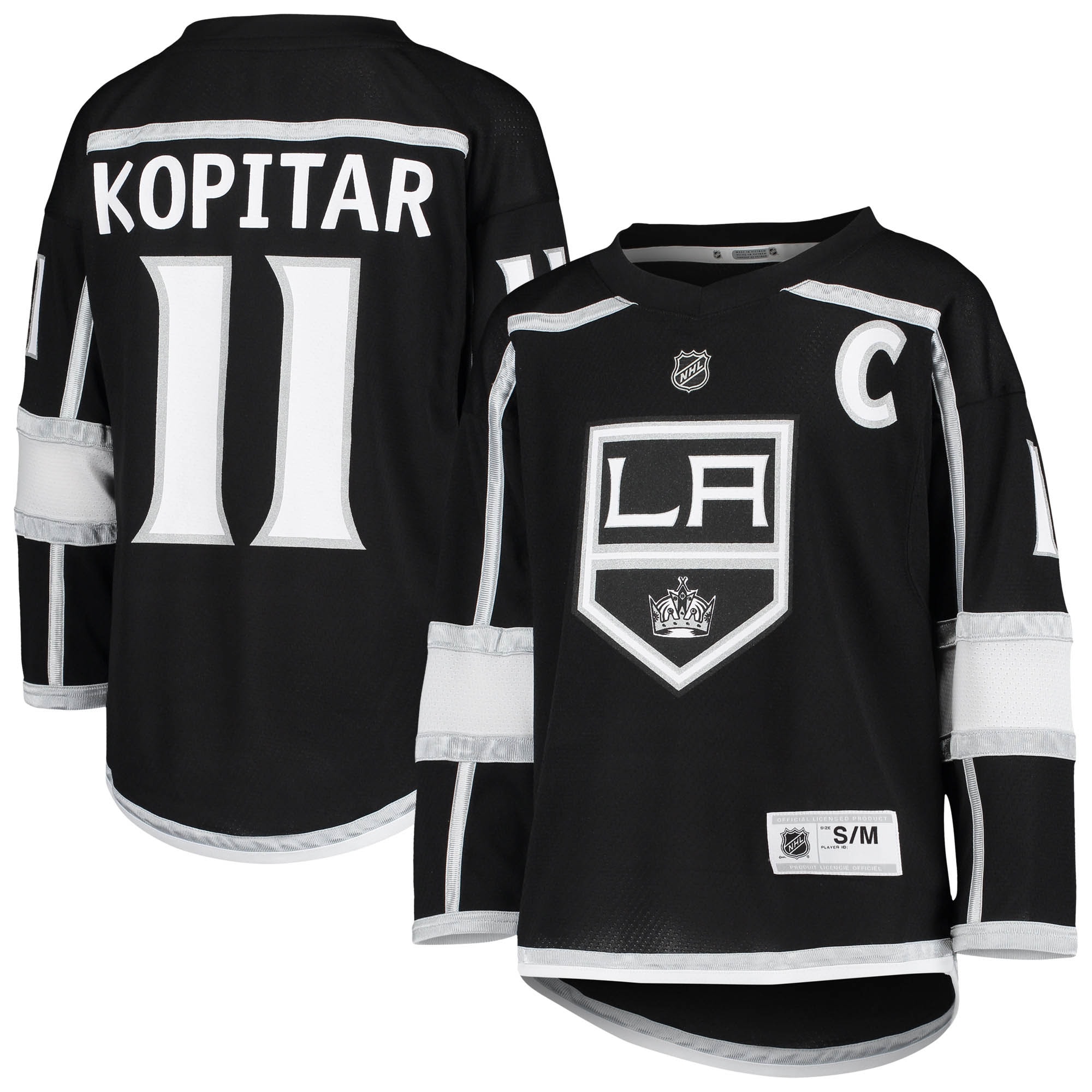 Youth Los Angeles Kings Anze Kopitar Black Home Player Jersey