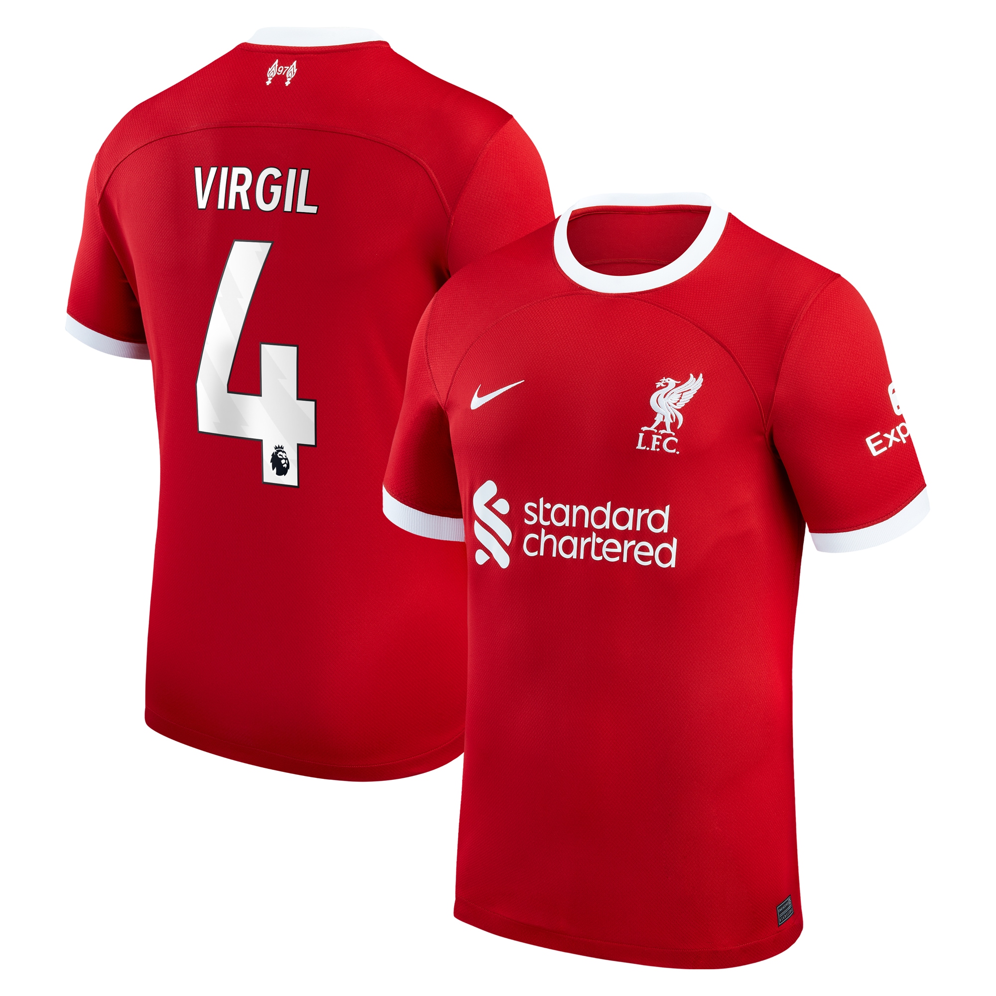 Virgil Van Dijk Liverpool 2023/24 Home Replica Player Jersey – Red