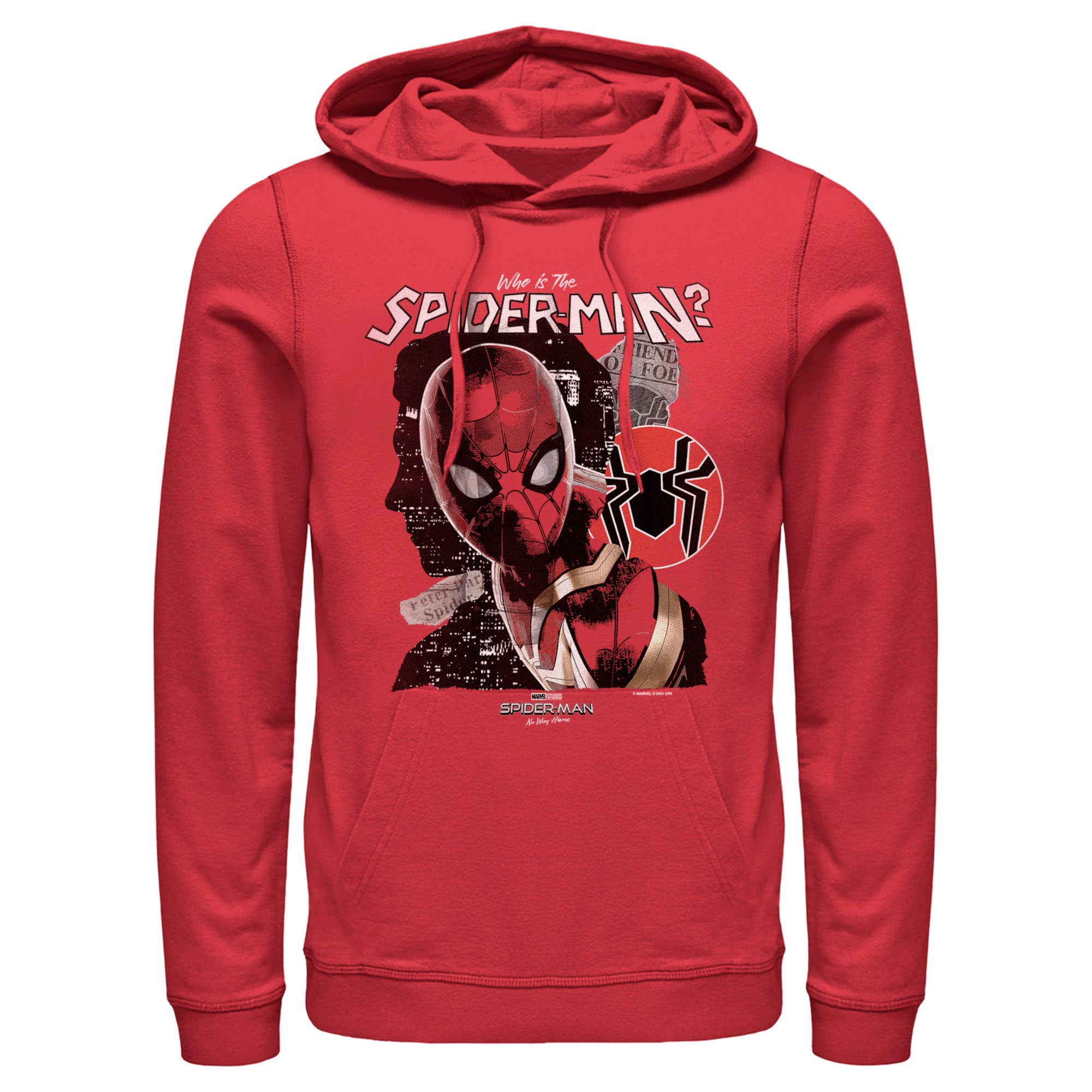 Men’S Marvel Spider-Man: No Way Home Who Is The Spider-Man Pull Over Hoodie