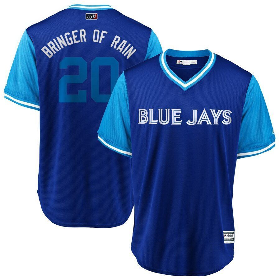 Josh Donaldson Bringer Of Rain Toronto Blue Jays Majestic Players Weekend Cool Base Jersey Royallight Blue 2019