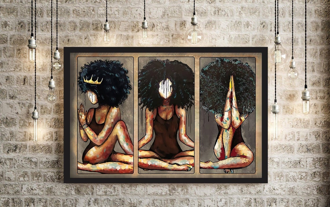 Black Pride Poster, African American Poster, Black Queen Wall Art, Afro Women Art Prints, Black Girl Magic, Girl Power Canvas And Poster, Canvas Wall Art, Wall Decor Visual Art