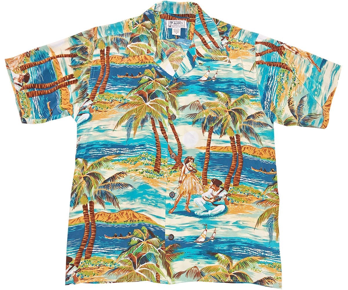 Hula Teal Retrohawaiian Shirt Made In Summer Beach Shirts Ha86641