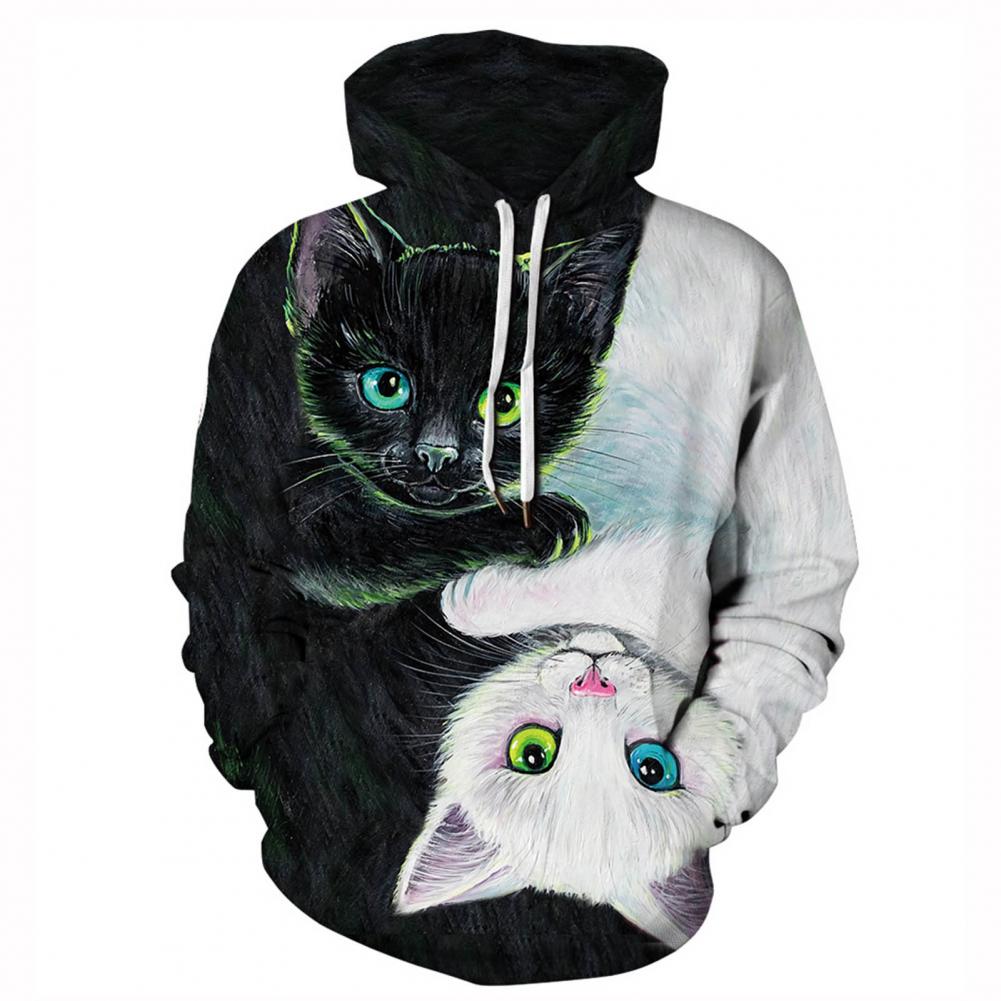 2021 New Oversized Hoodie Men Women Hooded Sweater 3D Animal Printing Drawstring Hoodie Pullover Basic Jumper Top свитер женский alx