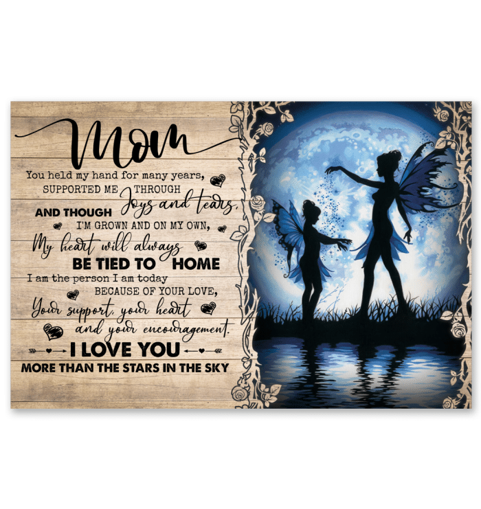 [Personalized Name] Fairy Tale Gift For Mom Love You More Than The Stars In The Sky – Gift For Mother’S Day, Gift For Home Decor For Family – Matte Canvas