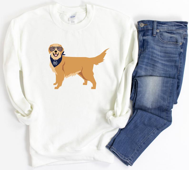 Dreameris Golden Retriever Sweatshirtgolden Retriever Sweatergolden Retriever Giftlife Is Golden Shirtgolden Lover Giftgolden Retriever Lover