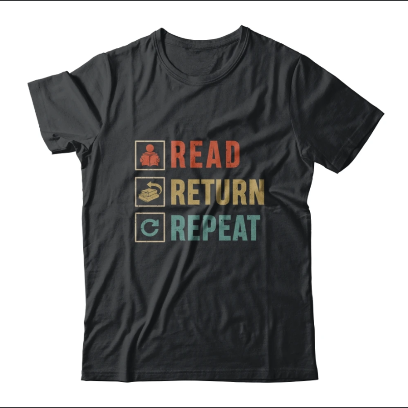 Read Return Repeat Gift Book Lovers T-Shirt