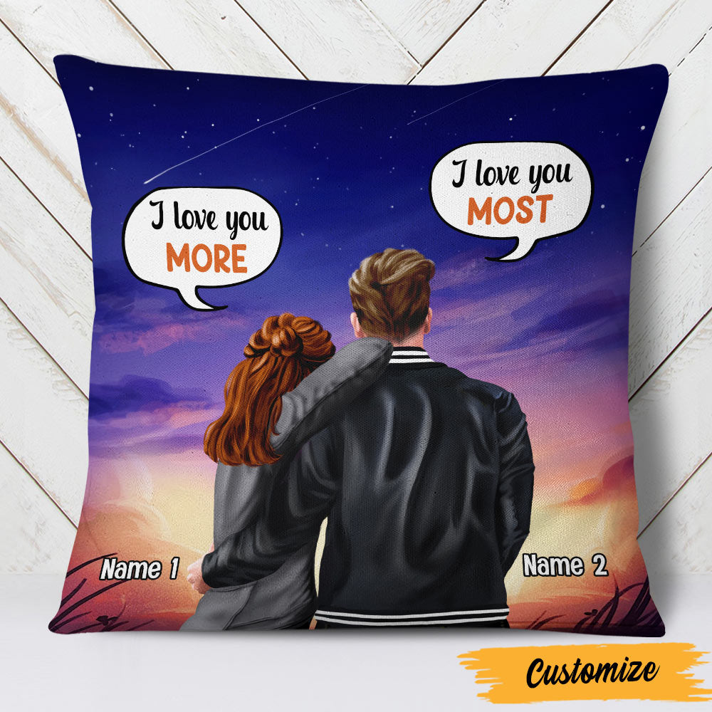 Personalized Couple I Love You Most Pillow Sb131 85O47 (Insert Included)