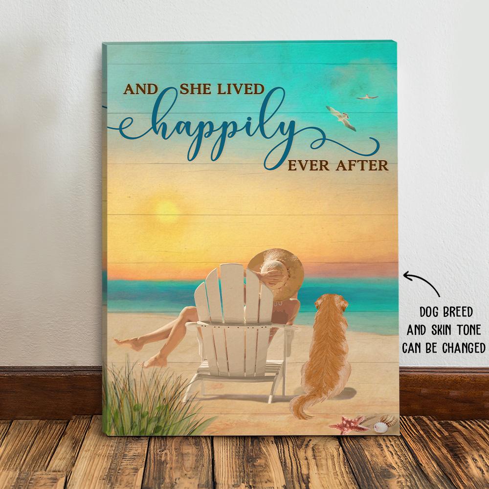 Beach Happily – Personalized Custom Matte Canvas