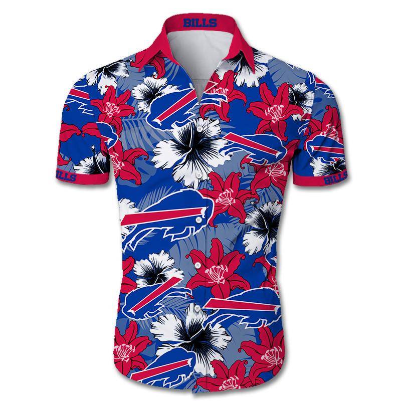 Buffalo Bills Hawaii Shirt Tropical Flower Short Sleeve Slim Fit Body Ha49481