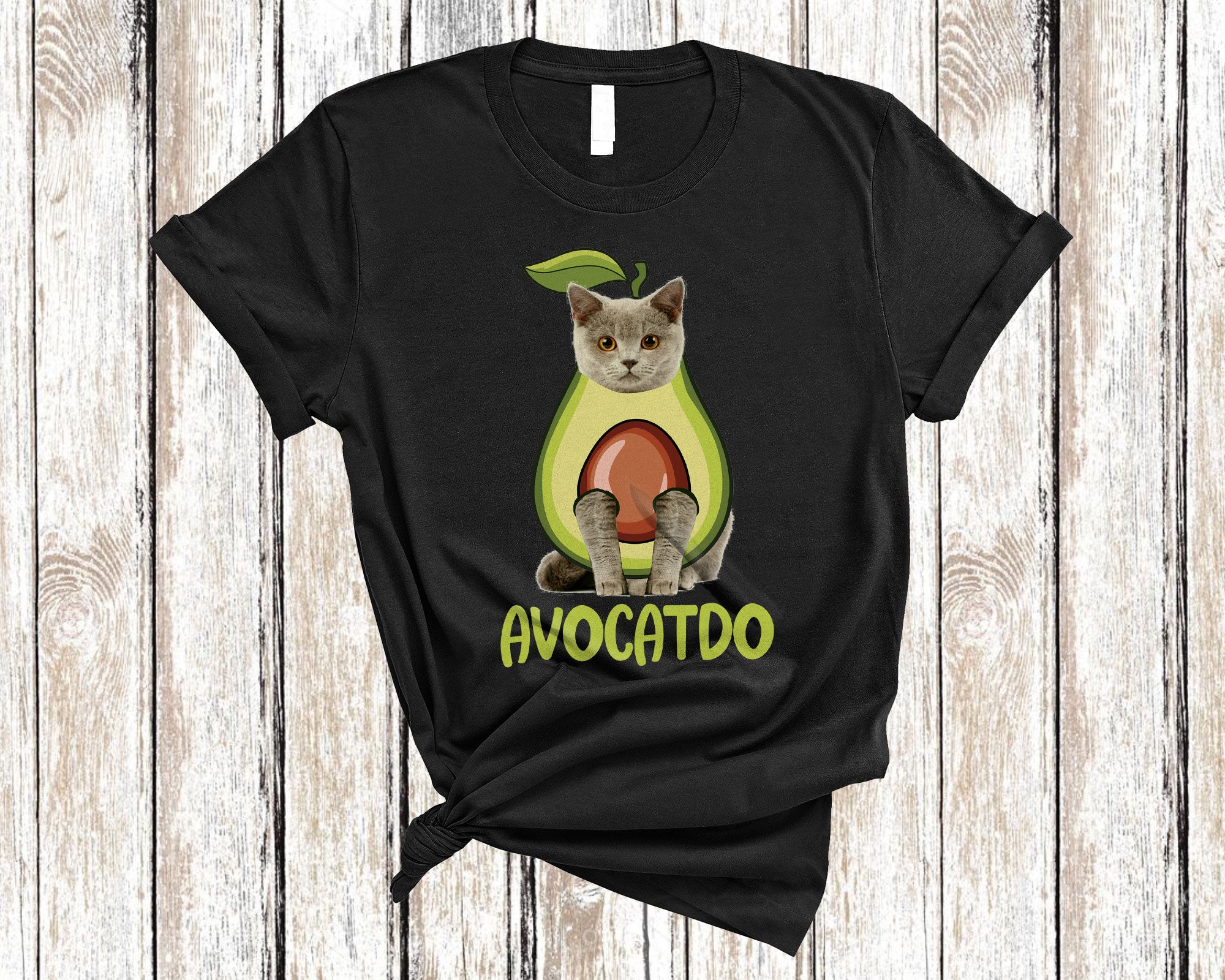 Avocatdo Funny Halloween Costume Avocado Cat Kitten Vegan Vegetarian Lover Gifts T-Shirt