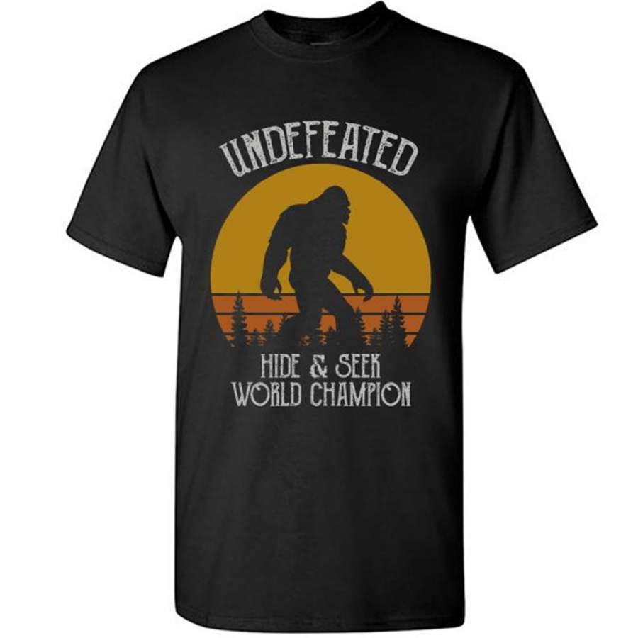 Undefeated Hid And Seek World Champion, Sunset Classic Vintage Retro – Gildan Short Sleeve Shirt