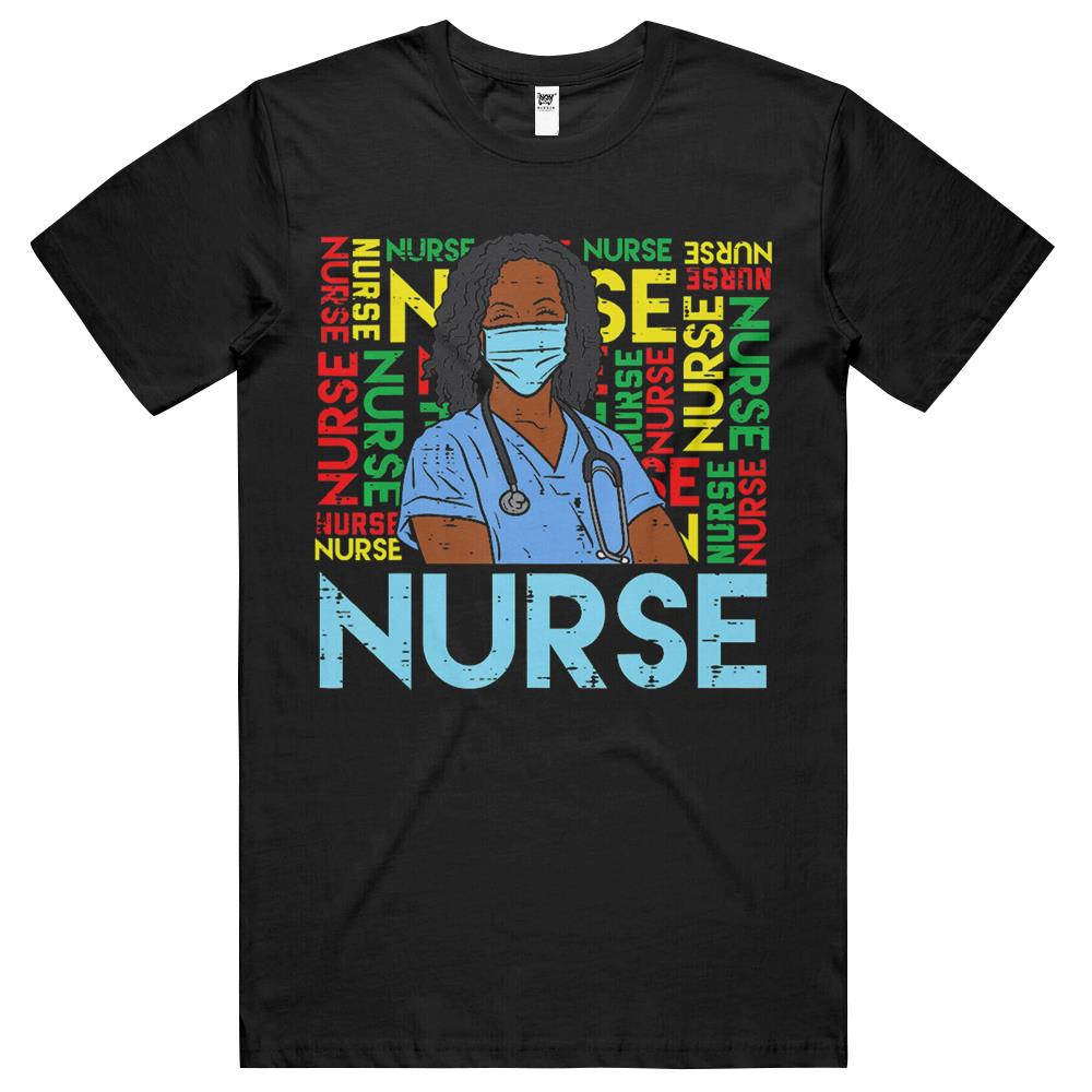 Black History Nurse African American Pride Melanin Bhm Women T Shirts