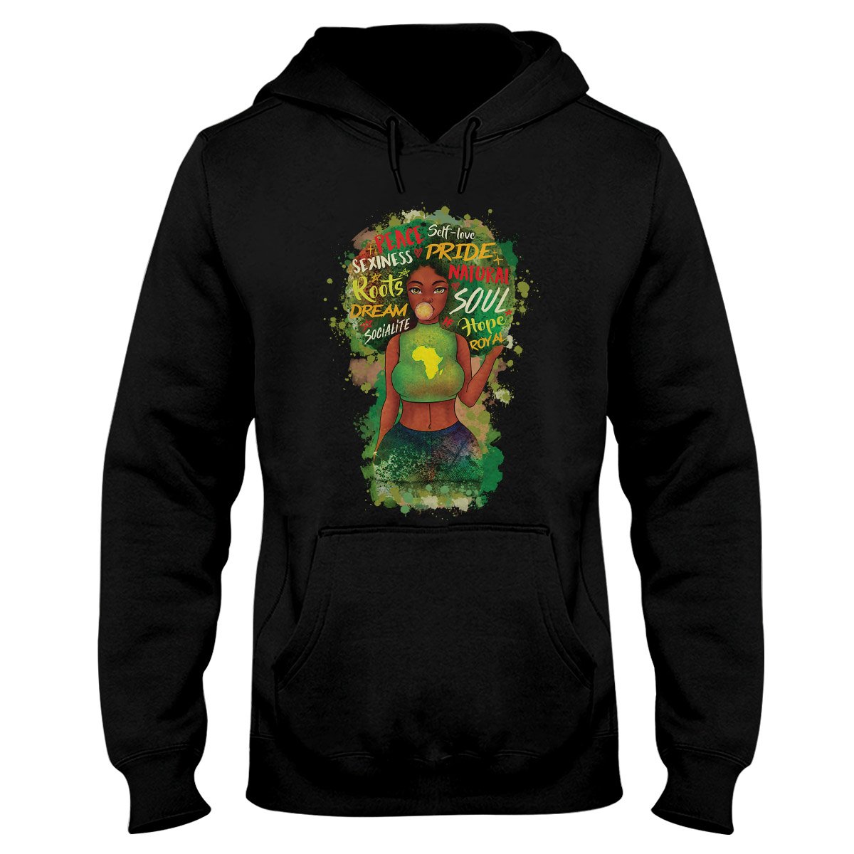 Africa Black Girl Afro Ez15 1809 Hoodie