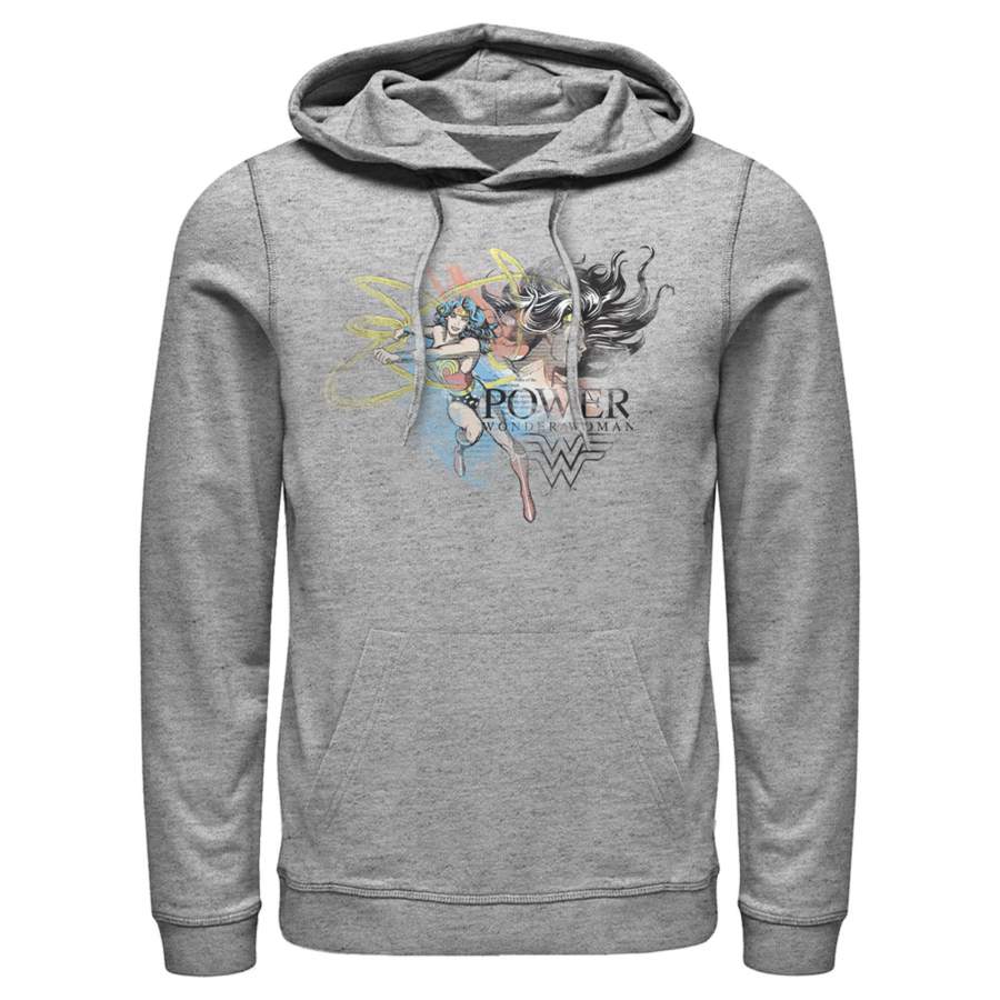 Justice League Men’s Power Sketched Portrait  Lightweight Hoodie