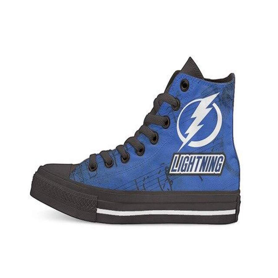 Tampa Bay Lightning High Top Canvas Shoes