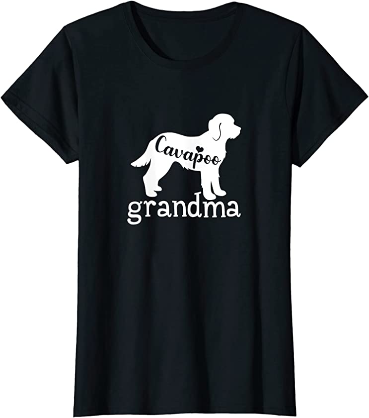 Womens Cavapoo Grandma Gifts Cavapoo Dog Puppy Pet Lover Christmas T-Shirt