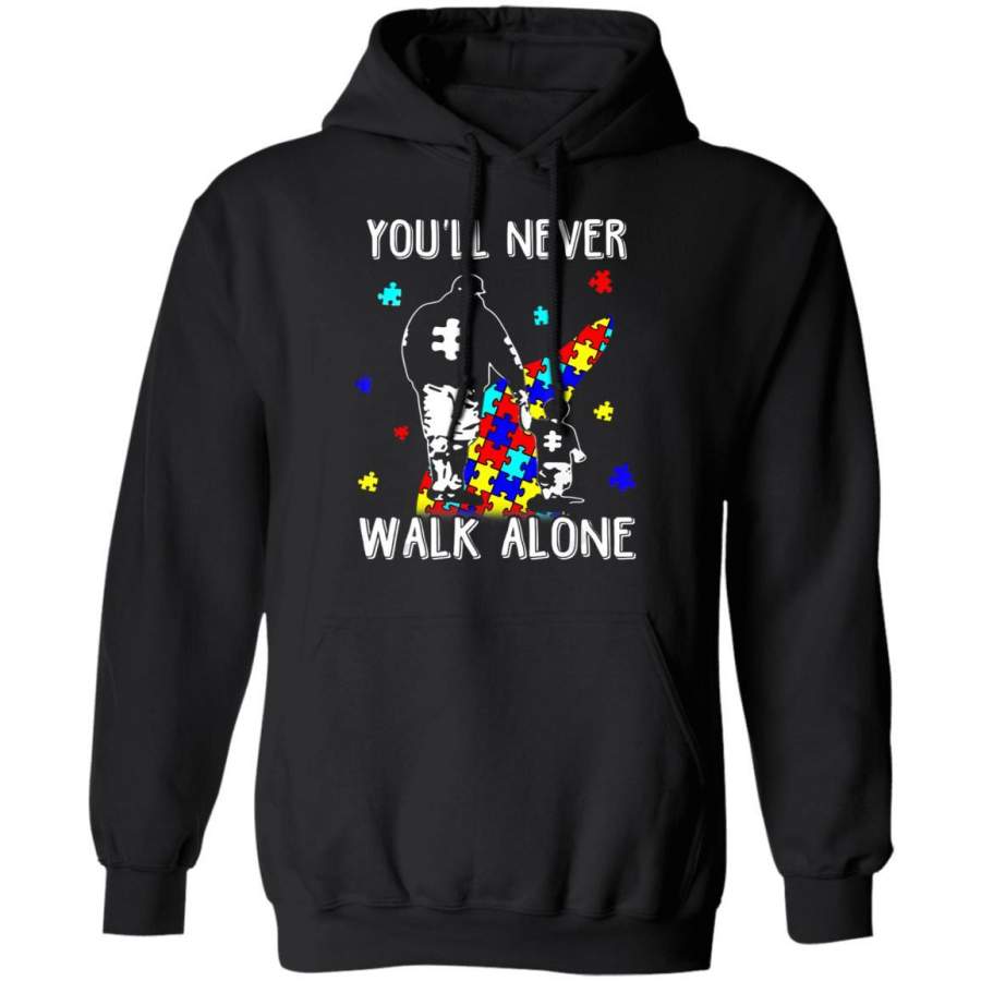 You’ll Never Walk Alone Puzzle Pieces Autism Awareness Coffee Mug Hoodie