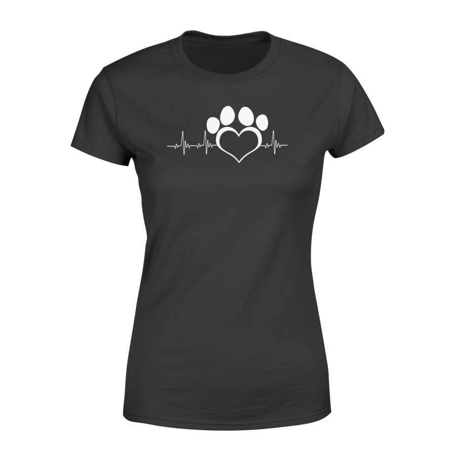 My dog my heart beat print women T shirt design – IPH410