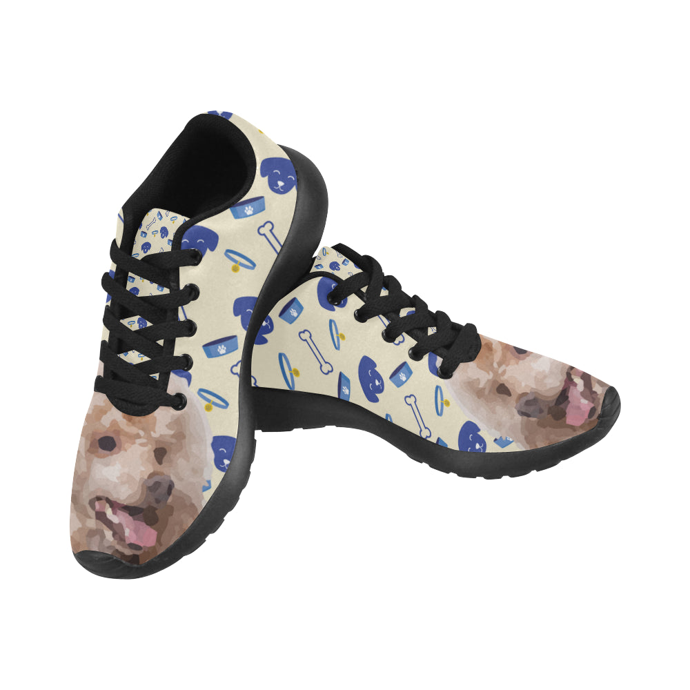 Poodle Dog Black Sneakers for Women