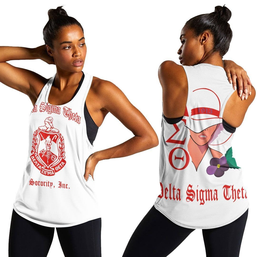 Sorority Tank Top – Woman Flower Delta Sigma Theta Racerback Tank