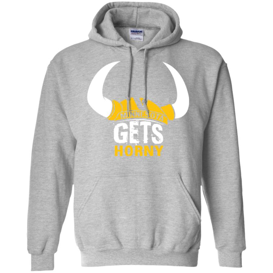 Minnesota Get Horny – Minnesota Vikings Pullover Hoodie 8 oz.