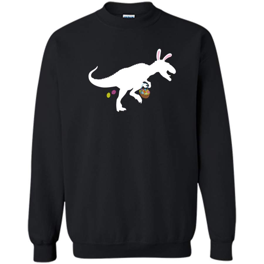 Easter Bunny Dinosaur Funny Easter T-Shirt Kids Boy Girl Egg Printed Crewneck Pullover Sweatshirt 8 oz