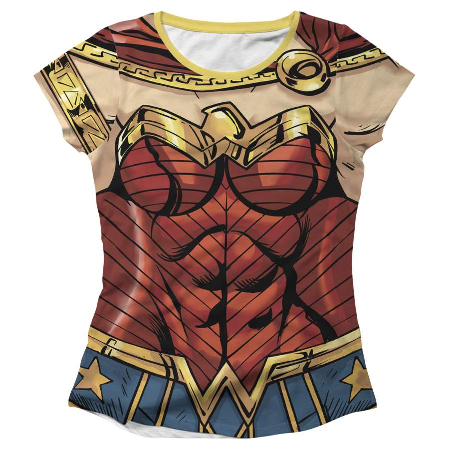 Wonder Woman Women’s Classic Heroine Costume  All-Over T Shirt