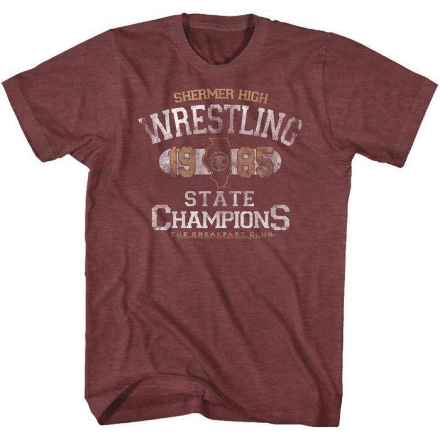 Breakfast Club State Champ Mens T Shirt Vintage Maroon Heather